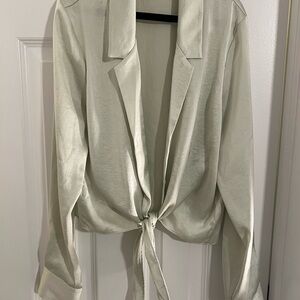 Aritzia Wilfred Tie-Front Blouse